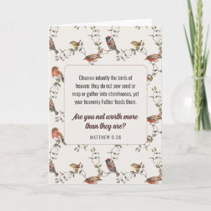 Carte JW Card, Matthew 6:26   Salutation JW