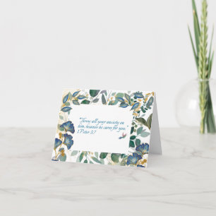 Carte JW Sympathy -Floral -Écriture 1 Pierre 5:7