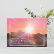 Carte JW Sympathy Pink Sunrise