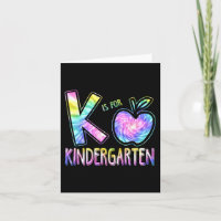 K is For Kindergarten Teacher Tie Dye Retour à Sch