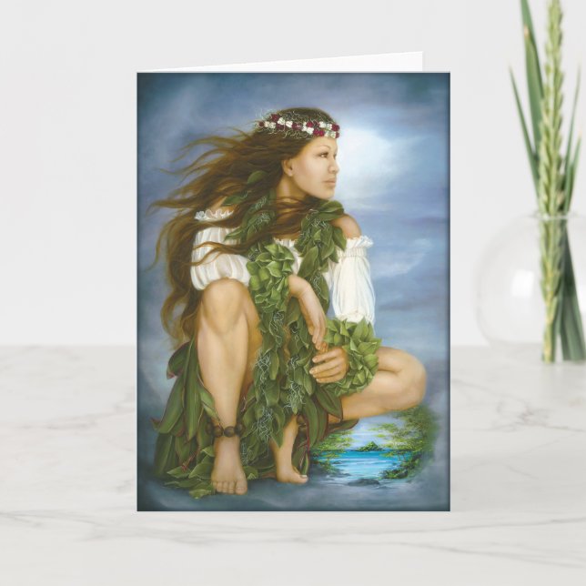 Carte "Ka No'ono'o" oil painting by Lori Higgins (Devant)