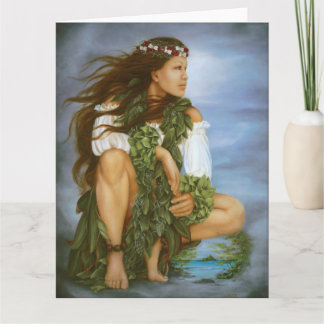 Carte "Ka No'ono'o" painting by Lori Higgins. 8.5x11