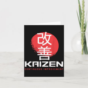 Carte Kaizen Amélioration continue Kai Zen Japonais Mot