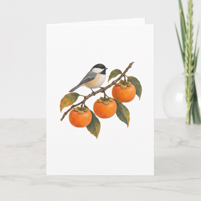 Carte Kakis et un oiseau chanteur (Devant)