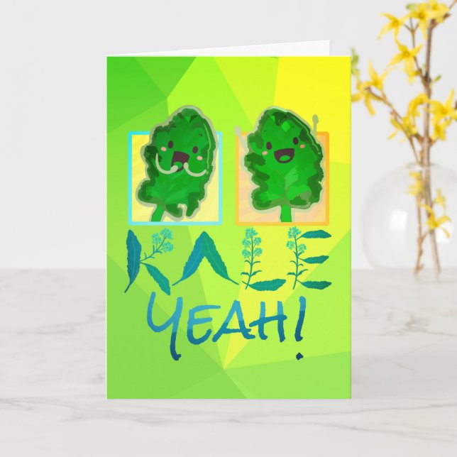 Carte Kale Ouais - Punny Garden Card (Fleur jaune)