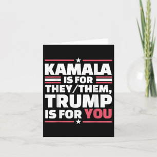 Carte Kamala est pour eux Trump est pour vous