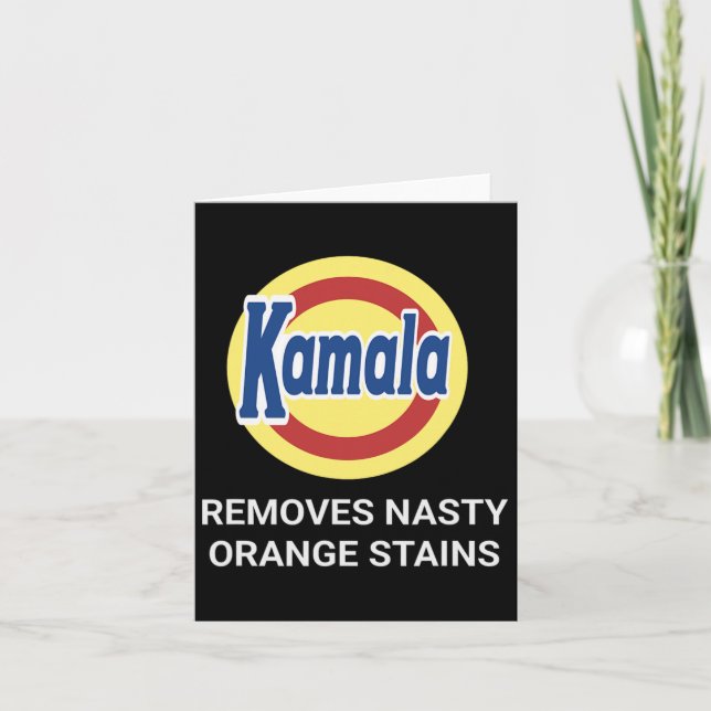 Carte Kamala Harris 2024 élimine Nasty Orange Stains Fun (Devant)