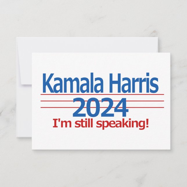 Carte Kamala Harris 2024 Je parle toujours ! (Devant)