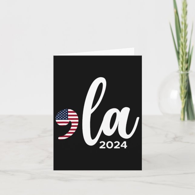Carte Kamala Harris 2024 Président Comma La Funny (Devant)