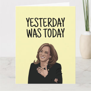 CARTE KAMALA HARRIS ANNIVERSAIRE AMUSANT
