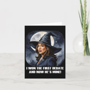 Carte Kamala Harris Drôle Débat Élection 2024 Won Witch