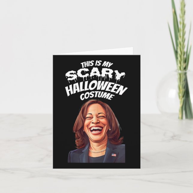 Carte Kamala Harris drôle Gag de Halloween effrayant Pré (Devant)
