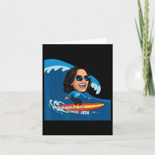 Carte Kamala Harris Embarquement Sur Une Vague Bleue