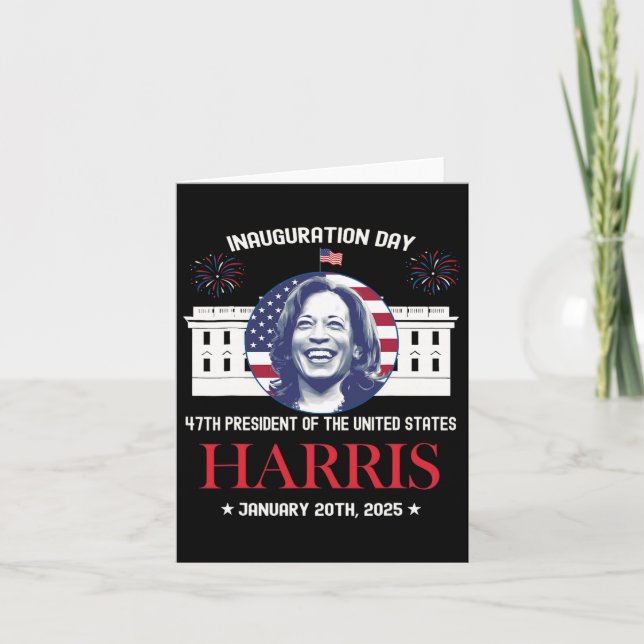Carte Kamala Harris Jour de l'Inauguration 2025 Madame 4 (Devant)