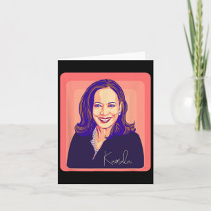 Carte Kamala Harris Madame la Présidente Pop Art Portrai