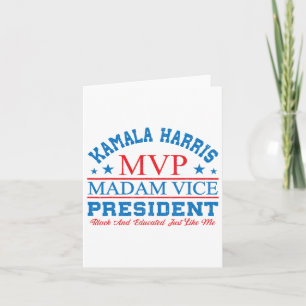 Carte Kamala Harris Mvp Madame La Vice-Présidente Black 