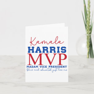 Carte Kamala Harris Mvp Madame la Vice-Présidente Noire 