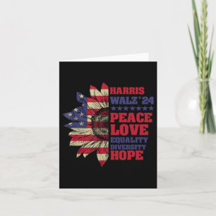 Carte Kamala Harris Tim Walz 2024 Lgbt de Paix Harris Wa