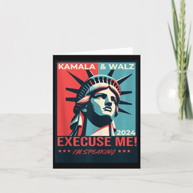 Carte Kamala Harris Tim Walz Élection 2024 (Devant)