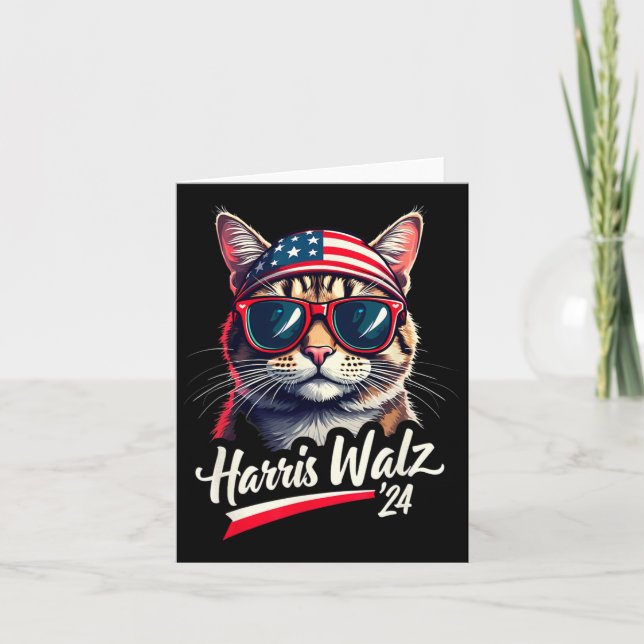 Carte Kamala Harris Tim Wheimer Cute Chat Président Funn (Devant)