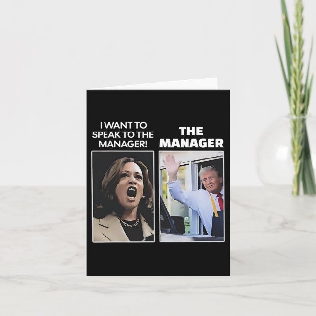 Carte Kamala Je Veux Parler Au Directeur Trump Mcdona (Devant)