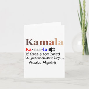 Carte Kamala Si c'est trop difficile de proclamer Essaye