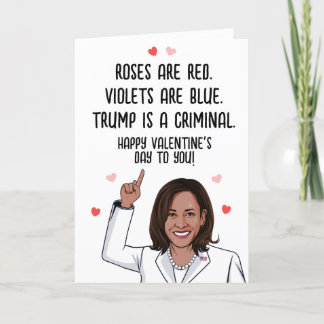 Carte Kamala Valentine - Trump est un Criminel Bonne Sai