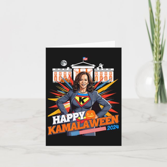 Carte Kamalaween Kamala Harris Halloween Chat Ladies Wit (Devant)