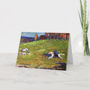 Carte Kandinsky - Blue Rider, paysage peinture