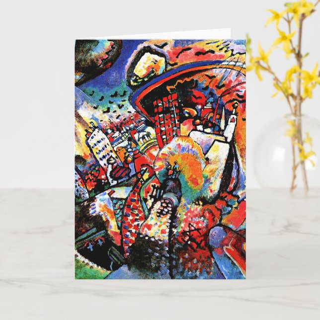 Carte Kandinsky - Moscou I, paysage urbain coloré (Fleur jaune)