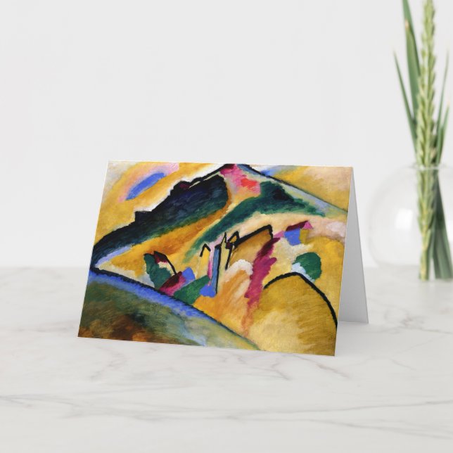 Carte Kandinsky - Paysage d'automne, peinture populaire, (Devant)