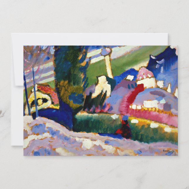 Carte Kandinsky - Paysage hivernal avec église (Devant)