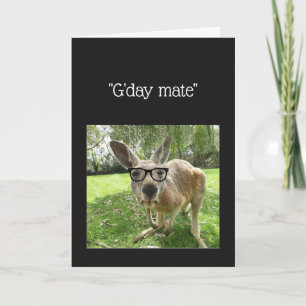 Carte Kangaroo G'day Mate Australian Animal Birthday
