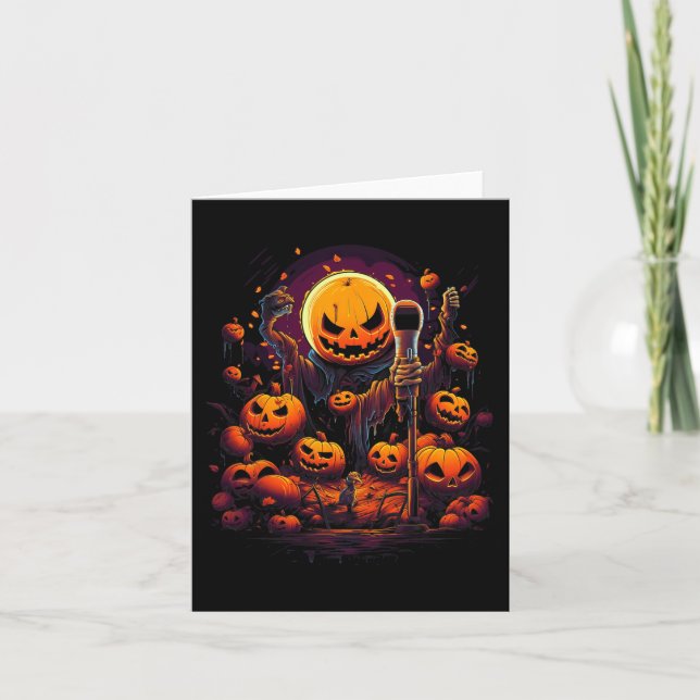 Carte Karaoke Halloween Tee - shirts graphiques personna (Devant)