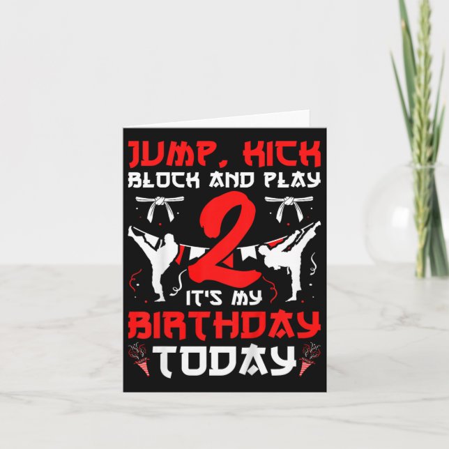 Carte Karaté 2 Anniversaire Karate 2 Anniversaire Annive (Devant)