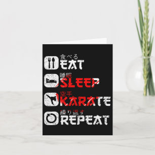 Carte Karaté Arts Martiaux Japonais Soleil Mange Sleep K