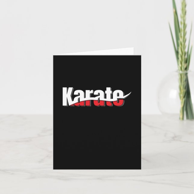 Carte Karate Arts Martiaux Swish Abstrait (Devant)