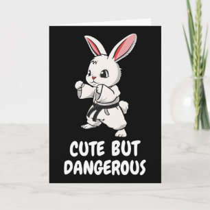 Carte Karate Bunny Mignonne Mais Dangereux Funky Martial