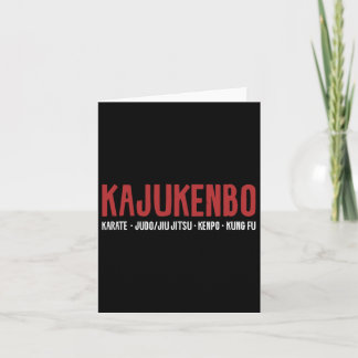 Carte Karate de Kajukenbo Judo Jiu Jitsu Kenpo Kung Fu
