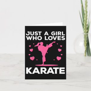 Carte Karate Drôle Pour Femmes Filles Karate Ceinture No