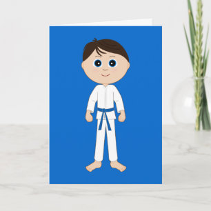 Carte Karate Félicitations Blue Belt