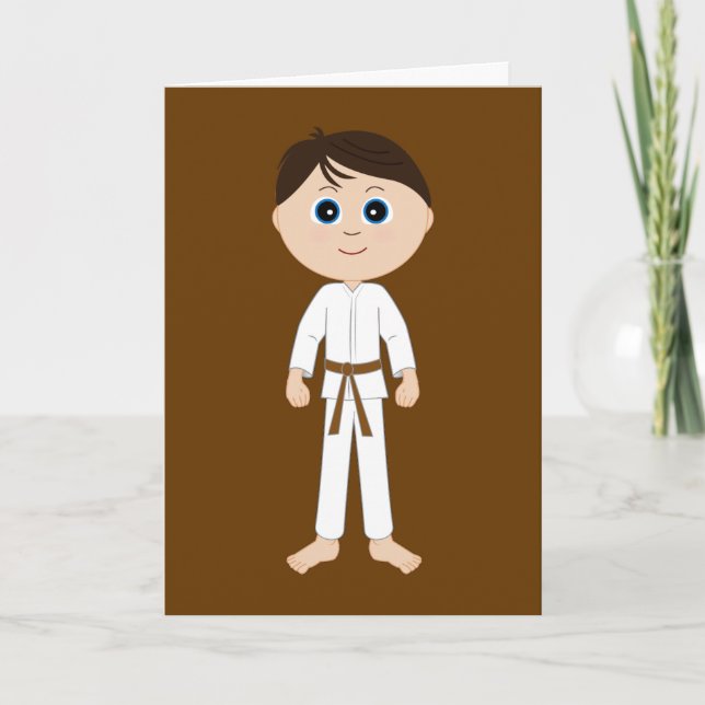 Carte Karate Félicitations Ceinture Brown (Devant)