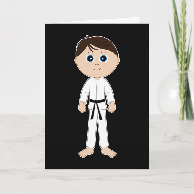Carte Karate Félicitations Ceinture noire (Devant)