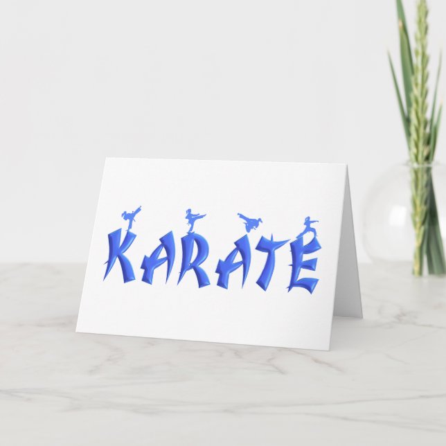 Carte Karate Femme Silhouettes (Devant)