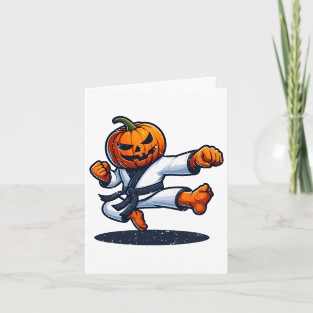 Carte Karate Halloween Citrouille (Devant)