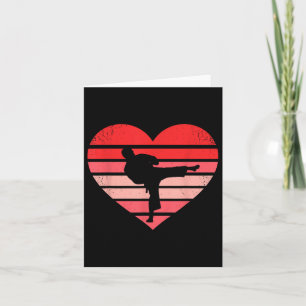 Carte Karaté Judo Rétro Cœur Saint-Valentin Art Martial