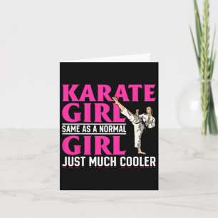 Carte Karate Karate Girl Comme une fille normale