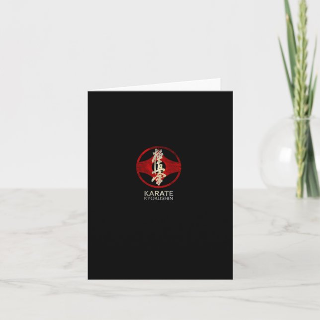 Carte Karate Kyokushin Sweat - shirt à capuche de bascul (Devant)