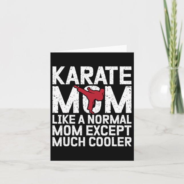 Carte Karate Maman Comme Une Maman Normale Sauf Beaucoup (Devant)