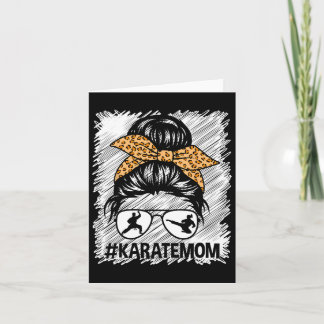 Carte Karate Maman Leopard Messy Bun